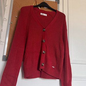 Hollister Co. Womens Orange and Red Cardigan